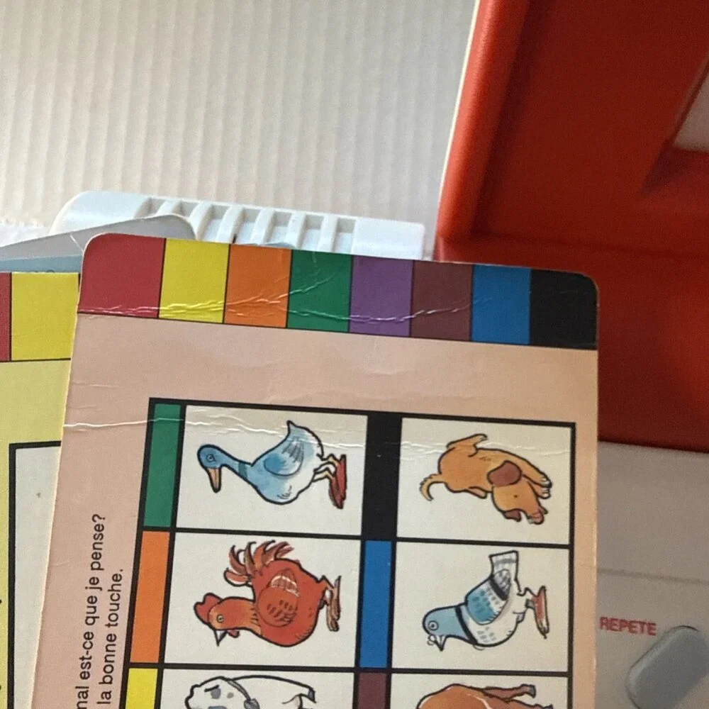 FRENCH Vintage 1989 Vtech Little Talking Scholar Interactive WORKING - 25 Cards - Picture 13 of 14